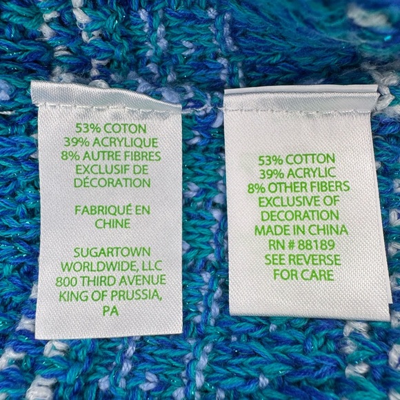 Lilly Pulitzer Beckington Sweaterdress Blue Grotto Metallic Tweed LG #131 - Picture 17 of 17